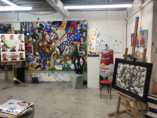 去philip Colbert 夫妻俩工作室参观，又激起做作品(图8)